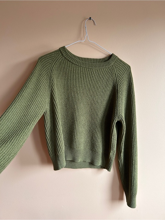 Simons Sweaters - Simon’s Olive Green Ribbed Crewneck Sweater